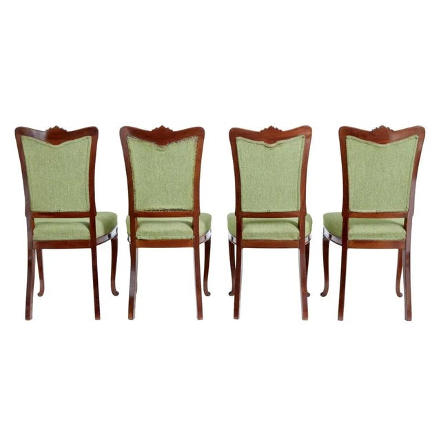 Mid-Century Carved Dining Chairs, Set of 6 For Sale - Image 6 of 12