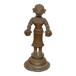 Antique Lakshmi Bronze Figure For Sale