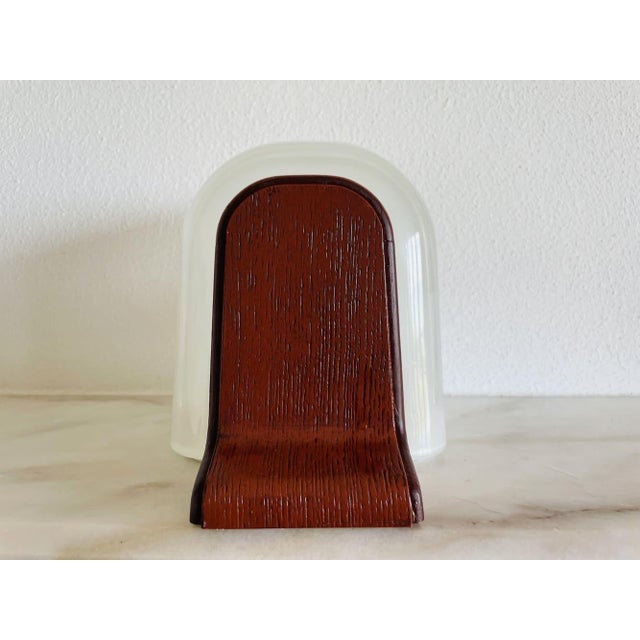 Glass and Wood Wall Light, 1990s For Sale - Image 9 of 13