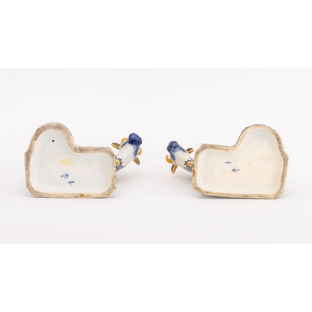 Dutch Delft Cow and Milkmaid Figurines, Pair For Sale - Image 10 of 11