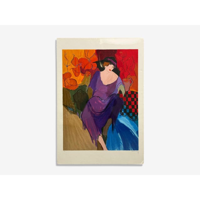 Itzchak Isaac Tarkay, Fauvsim, "Femme Fatale" Signed and Numbered Silkscreen, 20th c. Itzchak Isaac Tarkay, limited...