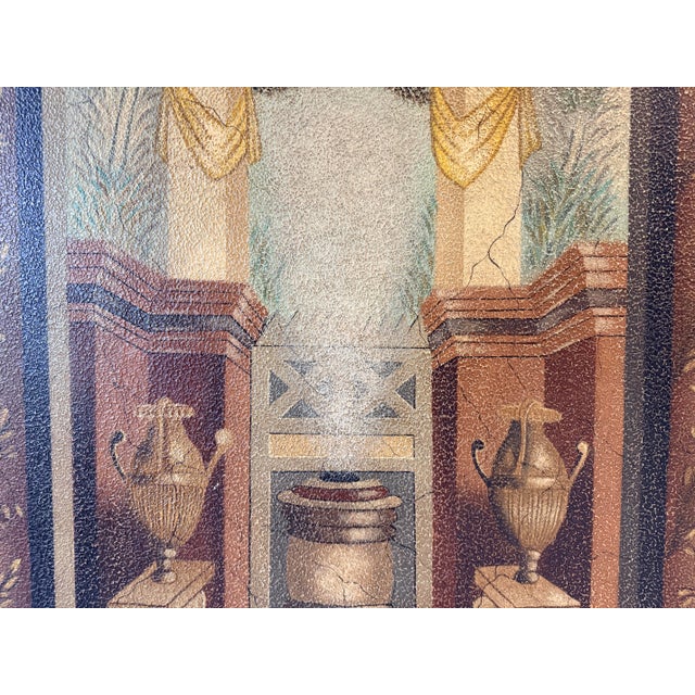 Late 20th Century Maitland-Smith Hand-Painted Neoclassical Trompe L’Oeil Wall Panel Painting For Sale - Image 5 of 5