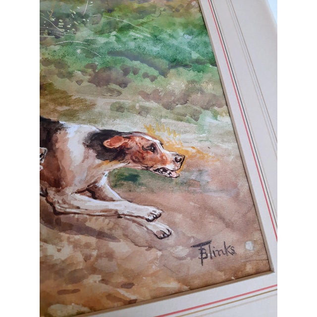 Original Thomas Blinks Watercolor Equestrian Horse Hunt Dogs Painting For Sale - Image 13 of 18