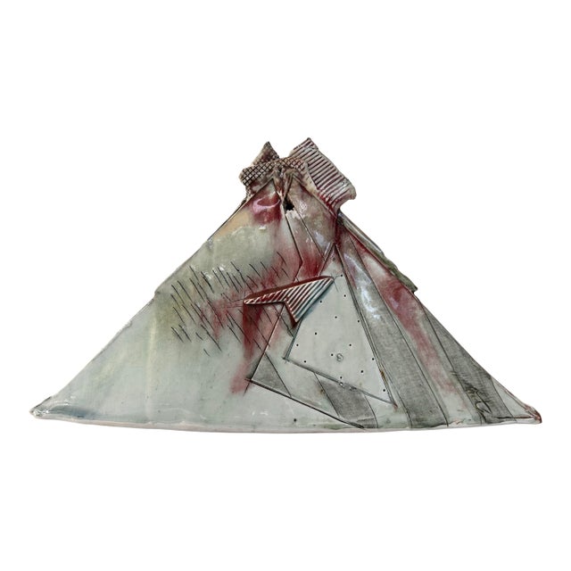 Vintage Studio Pottery Modernist Sculpture, Signed by Artist For Sale