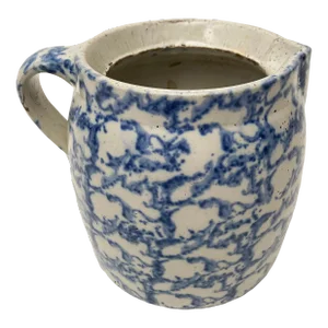 Early 19th Century Sponge Ware Bean Pot Pitcher