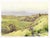 This gouache painting captures a serene landscape in Golden, Colorado, showcasing rolling hills bathed in soft, golden...