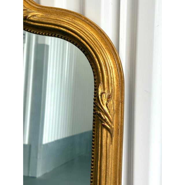 Late 20th Century Vintage Carvers Guild Antique Gold Arched Mirror For Sale - Image 5 of 8