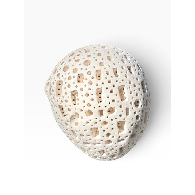 Alexander Ney Perforated Terracotta Head Sculpture, C. 1980s For Sale - Image 10 of 13