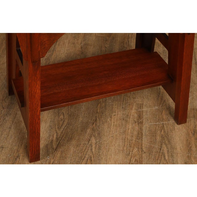 Brown Stickley Mission Collection Oak Limbert Library Table For Sale - Image 8 of 18
