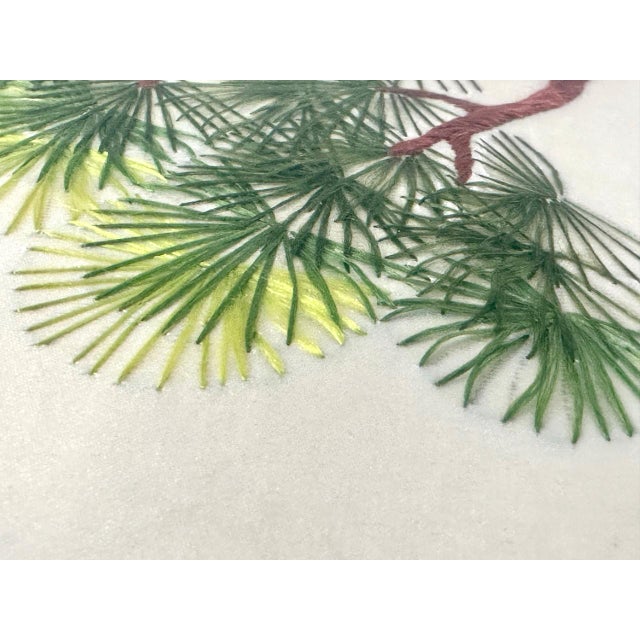 Mid-Century Chinese Embroidered Silk Artwork with Peacock, 1950s For Sale - Image 4 of 9