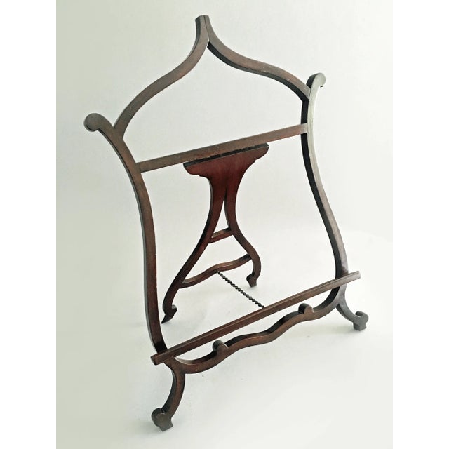 Lyre-Shaped Table Easel or Music Stand For Sale - Image 4 of 9