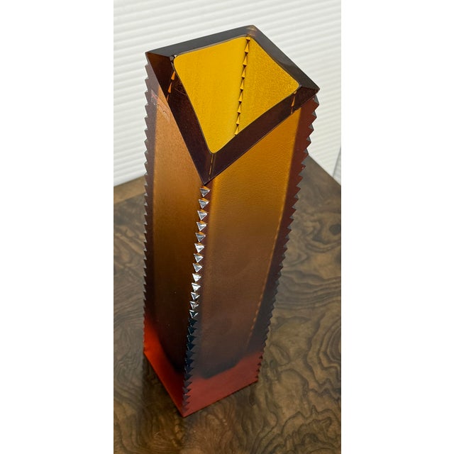 Contemporary Vladimir Klein for Alchymie Praha Sommerso Glass Vase For Sale - Image 3 of 12