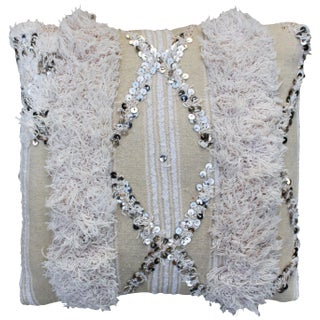 Late 20th Century Striped Berber Pillow For Sale