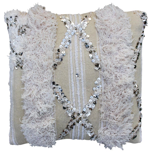 Late 20th Century Striped Berber Pillow For Sale