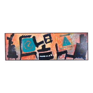 Late 20th Century Abstract Street Art Style Painting For Sale