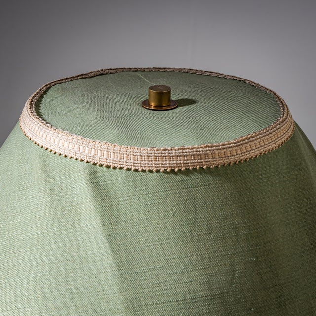 Mid-20th Century Table Lamp in Glass and Wood, Probably Italy For Sale - Image 11 of 11