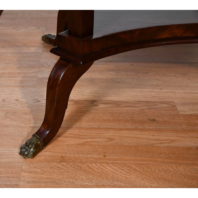 1860s Antique Federal Flame Mahogany Drop-Leaf Table / Sofa Table For Sale - Image 13 of 18