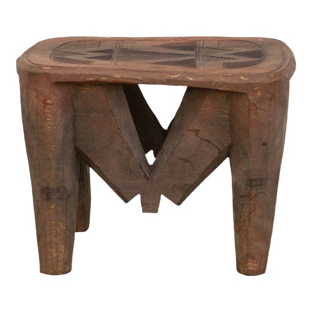Carved African Storyteller's Nupe Stool For Sale