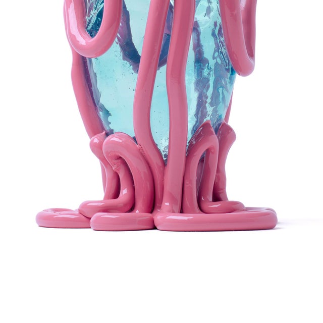 Indian Summer Vase in Clear Aqua by Gaetano Pesce for Fish Design For Sale - Image 6 of 11