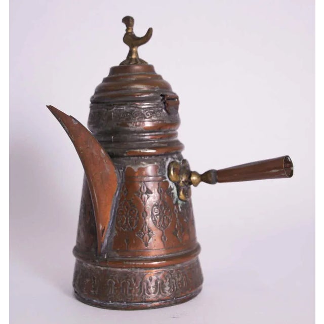 Middle Eastern Turkish Arabic Copper Dallah Coffee Pot For Sale - Image 12 of 13