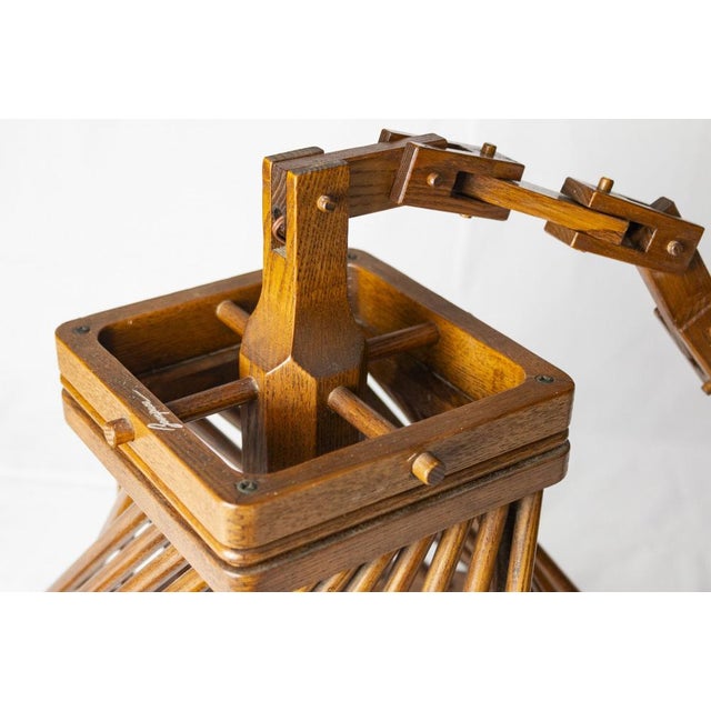 Light Yellow Wooden Suspension Lamp from Buonapace, 1970s For Sale - Image 8 of 11