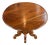 19th Century French Walnut Carved Round Drop-Leaf Table For Sale