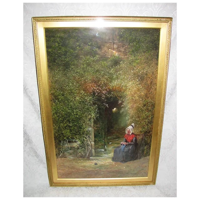 Green Antique Scottish Gouache Watercolor Painting Robert Frier 19th Century For Sale - Image 8 of 12