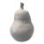 Large Terra Cotta Pear in White Gloss Finish For Sale