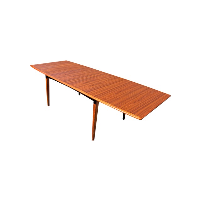 Mid-Century Modern Vintage Falster Danish Teak Extendable Butterfly Danish Dining Table Mid Century Modern For Sale - Image 3 of 11