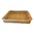 Vintage Rectangular Wicker Basket Tray For Sale