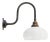 Mid-Century Modern Cast Iron Wall Light with White Opaline Glass Shade For Sale