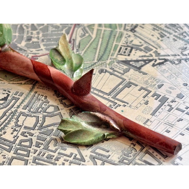 1980s Vintage Italian Capodimonte Rose With Thorn For Sale - Image 5 of 7