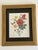 Vintage floral Chromolithograph in gold tone frame.