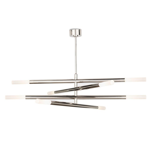 Silver Regina Andrew Wick Steel Chandelier, Polished Nickel For Sale - Image 8 of 8