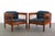 Baby Blue Jorgen Baekmark Spindle Barrel Chair Set of Two in Teak and Rich Blue For Sale - Image 8 of 8