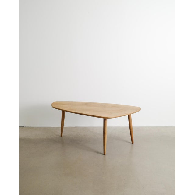 1960s Danish Sculptural Free-Form Wooden Oak Coffee Table, 1960s For Sale - Image 5 of 7