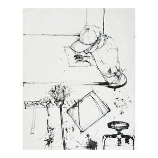 Contemporary Pen & Ink Art Studio Study Drawing For Sale