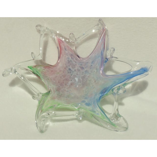 Blue Vintage Multi-Colored Murano Italian Art Glass Bowl For Sale - Image 8 of 12