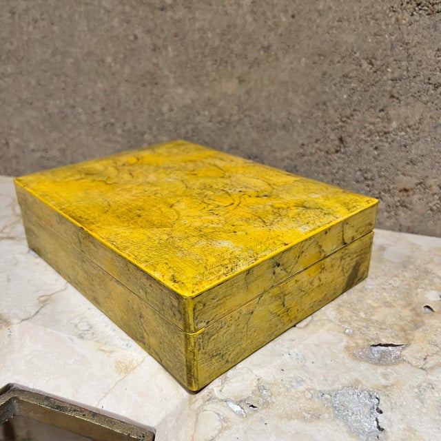 Mid-Century Modern Hollywood Regency Mark Cross Luxurious Vintage Wood Box Italy For Sale - Image 3 of 13
