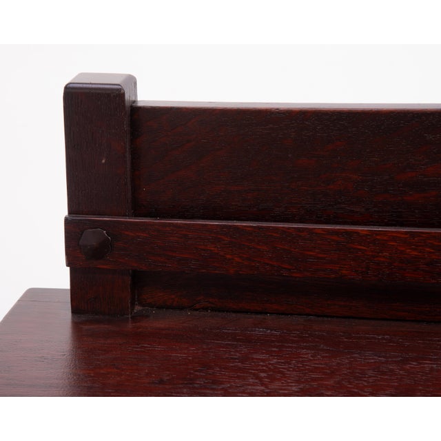 Stickley Brothers Sideboard Server Copper Hardware Mission Oak Art & Crafts Craftsman For Sale - Image 15 of 17
