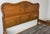 Brown Vintage French Louis XVI Style Double Bed Frame in Oak with Carved Headboard For Sale - Image 8 of 10