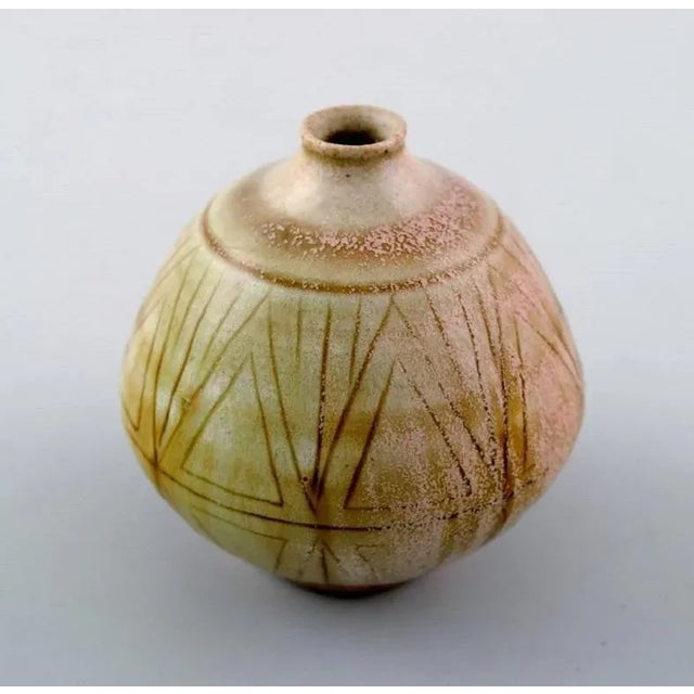 Miniature Ceramic Vase by John Andersson for Höganäs For Sale - Image 3 of 6