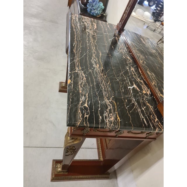 Empire Console Table with Retour Degypte Style Mirror For Sale - Image 10 of 18