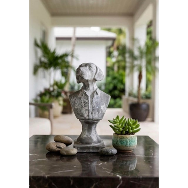 Vintage Anthropomorphic Cast Iron Pointer Dog Bust For Sale - Image 12 of 12