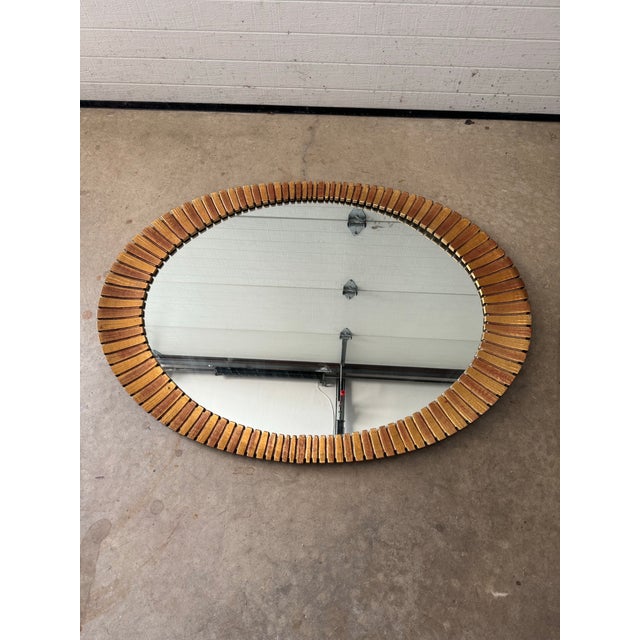 Hollywood Regency Vintage Hollywood Regency Eyelash Mirror For Sale - Image 3 of 9