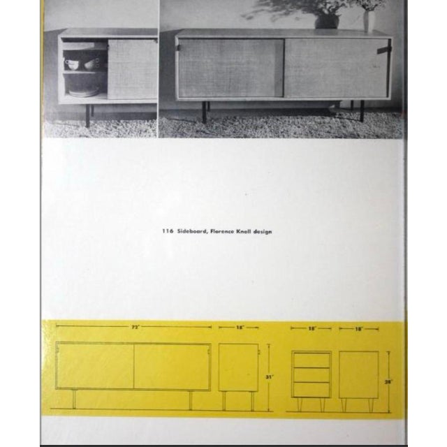 1950s Early Florence Knoll Model 116 Maple Credenza - Black Grasscloth Sliding Doors For Sale - Image 11 of 11