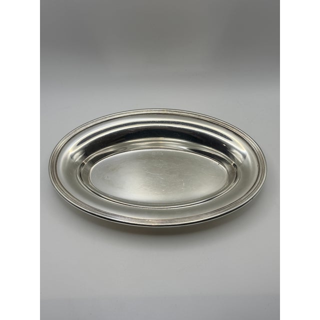 Vintage Sambonet Silver Plate Platter – Italian Mid-Century Entertaining For Sale In Chicago - Image 6 of 6