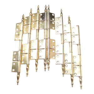 Set 8 Vintage Brass Cabinet Door Hinges Spindle Finials Door Hardware