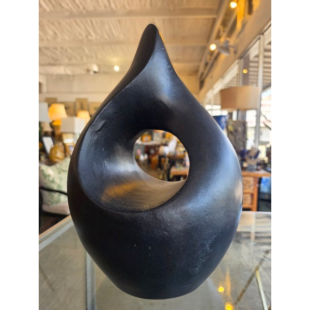 VTG MCM Brutalist Sculpture Handmade Terracotta Pottery Flame Minimalist Art For Sale In Charleston - Image 6 of 12