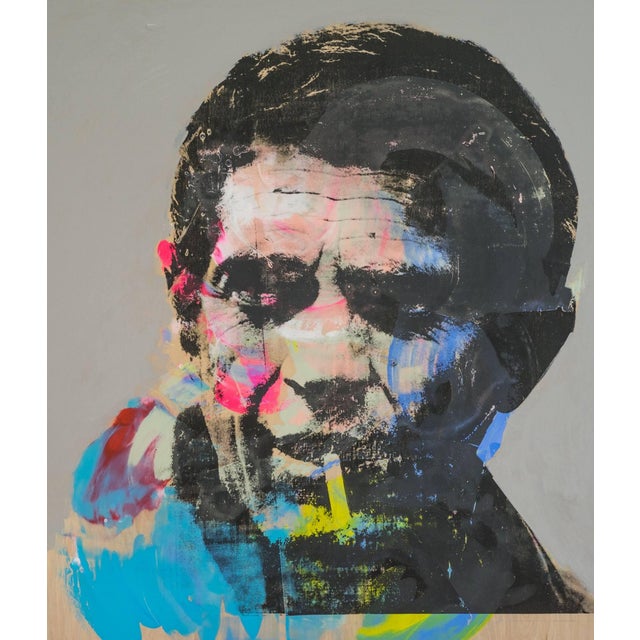 Steve McQueen Mr Cool Painting by Dane Shue For Sale